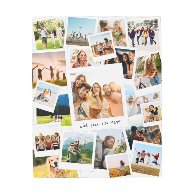 モダン写真スクラップブックフォトコラージュ メタルプリント (正面)