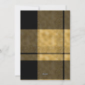 モダン写真スタイリッシュコラージュ黒金ゴールド シーズンカード (裏面)