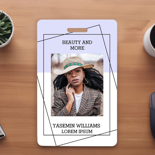 モダン写真スタジオビジネスIDカード バッジ