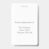 モダン写真スタジオビジネスIDカード バッジ (裏面)