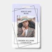 モダン写真スタジオビジネスIDカード バッジ (正面)