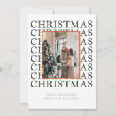 モダン写真テンプレート付きクリスマスカード シーズンカード (正面)