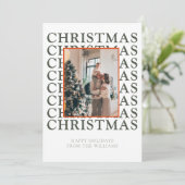 モダン写真テンプレート付きクリスマスカード シーズンカード (スタンド正面)