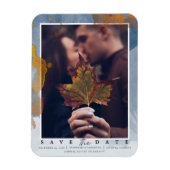 モダン写真テンプレート日付の保結婚存 マグネット (縦)