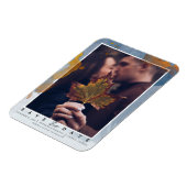 モダン写真テンプレート日付の保結婚存 マグネット (左側)