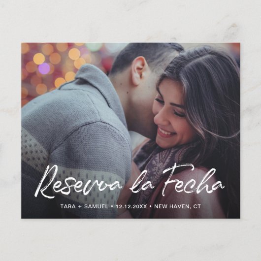 モダン写真予算スペイン語Save The Date (正面)