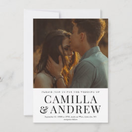 モダン写真優雅な結婚式 招待状