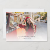 モダン写真卒業2025 サンキューカード (正面)