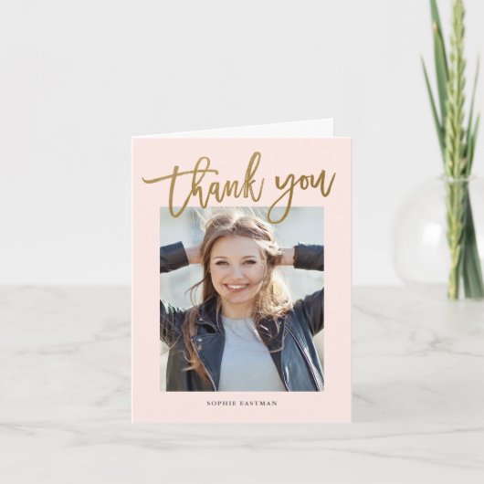 モダン写真卒業 サンキューカード (正面)