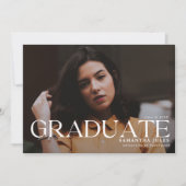 モダン写真卒業 招待状 (正面)