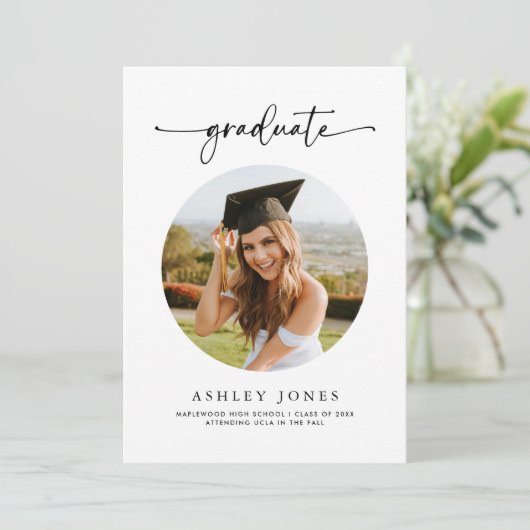 モダン写真卒業 案内状 (スタンド正面)