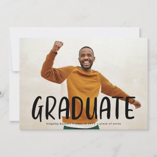 モダン写真卒業 案内状 (正面)