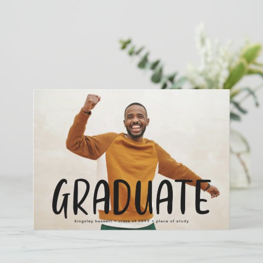 モダン写真卒業 案内状 (スタンド正面)