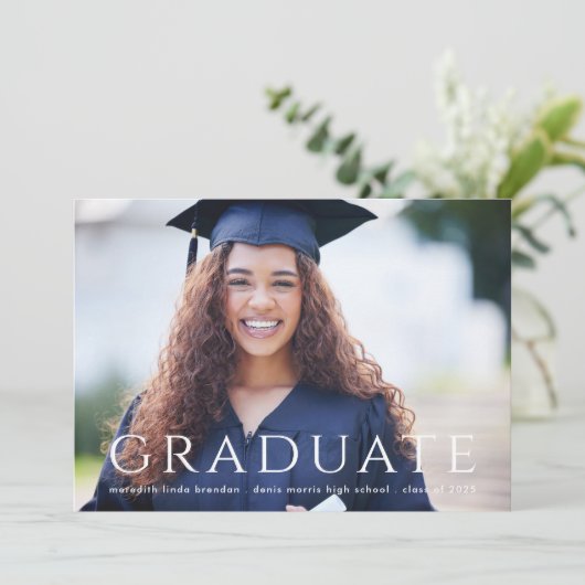 モダン写真卒業 案内状 (スタンド正面)