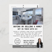 モダン写真実在不動産業者カスタム ポストカード (正面/裏面)