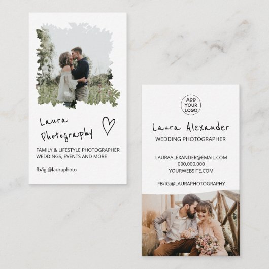 モダン写真家フローラ2 名刺 (正面/裏面)