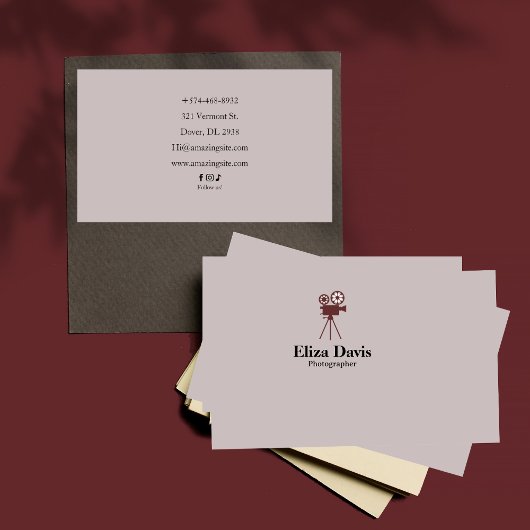 モダン写真家名刺 名刺