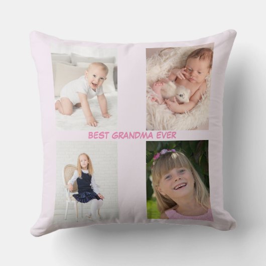 モダン写真家族の母の日 クッション (裏面)