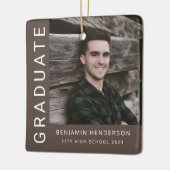 モダン写真少年2023卒業 セラミックオーナメント (左)