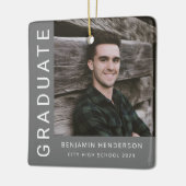 モダン写真少年2023卒業 セラミックオーナメント (左)