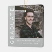 モダン写真少年2023卒業 セラミックオーナメント (左)