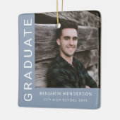 モダン写真少年2023卒業 セラミックオーナメント (左)