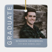 モダン写真少年2023卒業 セラミックオーナメント (裏面)