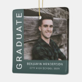 モダン写真少年2023卒業 セラミックオーナメント (左)