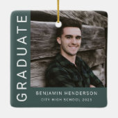 モダン写真少年2023卒業 セラミックオーナメント (裏面)