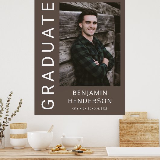 モダン写真少年2023卒業 ポスター (キッチン)