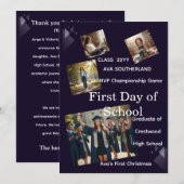 モダン写真数々の卒業招待状Class2025 招待状 (正面/裏面)