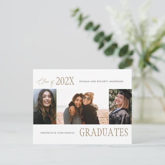 モダン写真数々の卒業発表 ポストカード (スタンド正面)