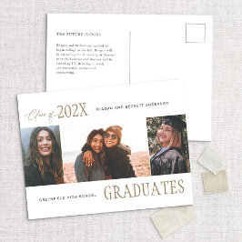 モダン写真数々の卒業発表 ポストカード
