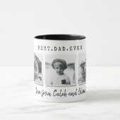 モダン写真数々の最高のパパ父親の日クリスマス  マグカップ (中央)