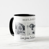 モダン写真数々の最高のパパ父親の日クリスマス  マグカップ (正面左)