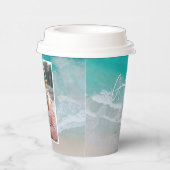 モダン写真海ビーチ書モダン 紙コップ (右)