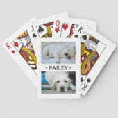 モダン写真犬2頭または任意の名前（白と黒） トランプ (裏面)
