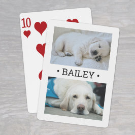 モダン写真犬2頭または任意の名前(白と黒) トランプ