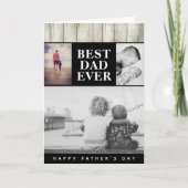 モダン写真素朴コラージュ最高のパパ父の日 カード (正面)
