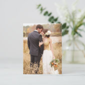 モダン写真結婚ありがとう ポストカード (スタンド正面)