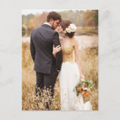 モダン写真結婚ありがとう ポストカード (正面)