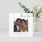モダン写真結婚の感謝していYou サンキューカード (スタンド正面)
