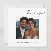モダン写真結婚の感謝していYou サンキューカード (正面)