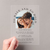 モダン写真結婚アーチ アクリル招待状 (インサイチュ (ポータブル))