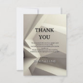 モダン写真結婚付き幾何学的サンキューカード サンキューカード (裏面)