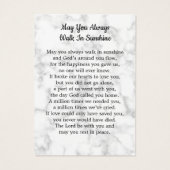 モダン写真追悼式祈りの言葉カード3 (裏面)