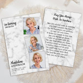 モダン写真追悼式祈りの言葉カード3