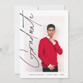 モダン写真高校卒業 案内状 (正面)