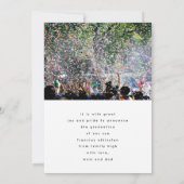 モダン写真高校卒業 案内状 (裏面)