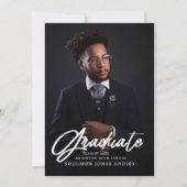 モダン写真高校卒業 案内状 (正面)